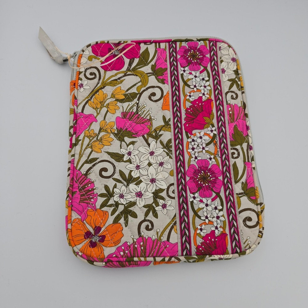 Vera Bradley Tea Garden Quilted Tablet Sleeve Floral Padded Case 12038-114 NEW